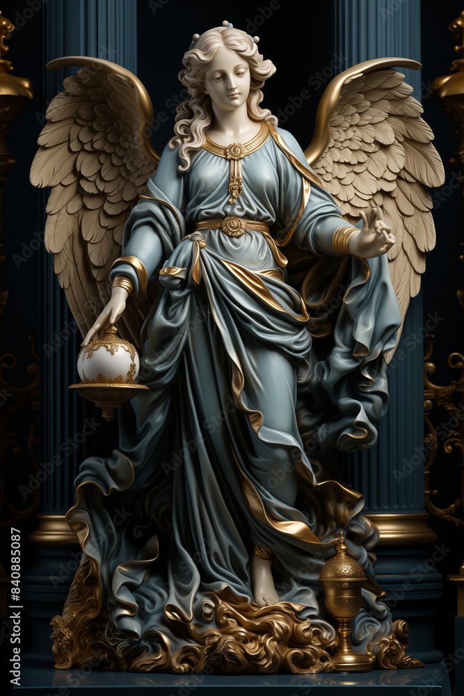 Dans les rues de Rome, une statue médiévale de marbre raconte les histoires anciennes et sacrées de la cathédrale, témoignant de son héritage religieux. Dans les rues de Rome, une statue médiévale de marbre raconte les histoires anciennes et sacrées de la cathédrale, témoignant de son héritage religieux.
