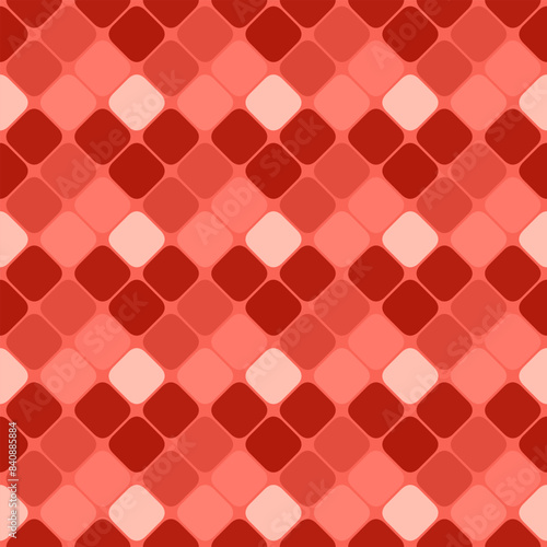 Seamless square pattern background design - geometrical red repeating vector illustration
