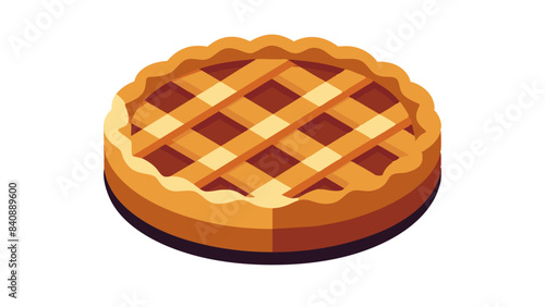 hole apple pie with a lattice crust.