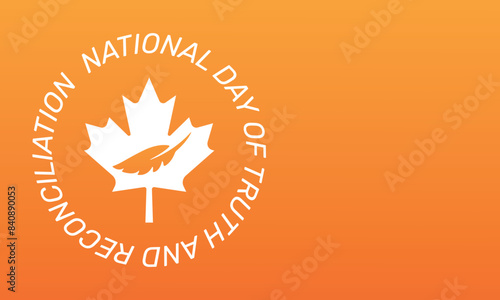 Every Child Matters Logo. National Day of Truth and Reconciliation. Orange Shirt Day of Canada. September 30. Vector Illustration Icon.