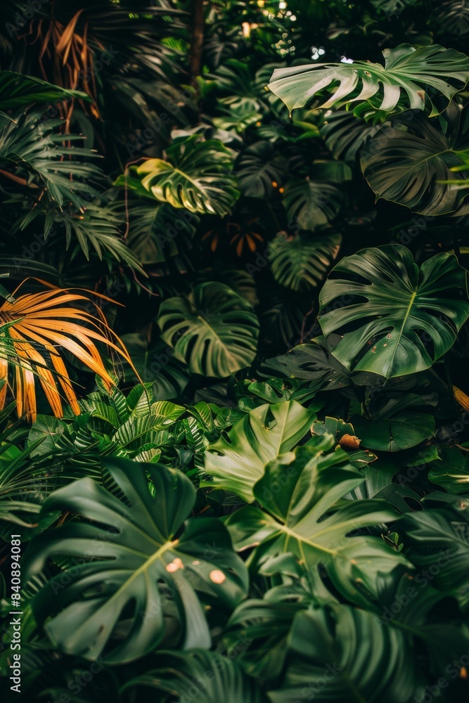 summer background with tropical palm leaves and branches summer background with tropical palm leaves and branches