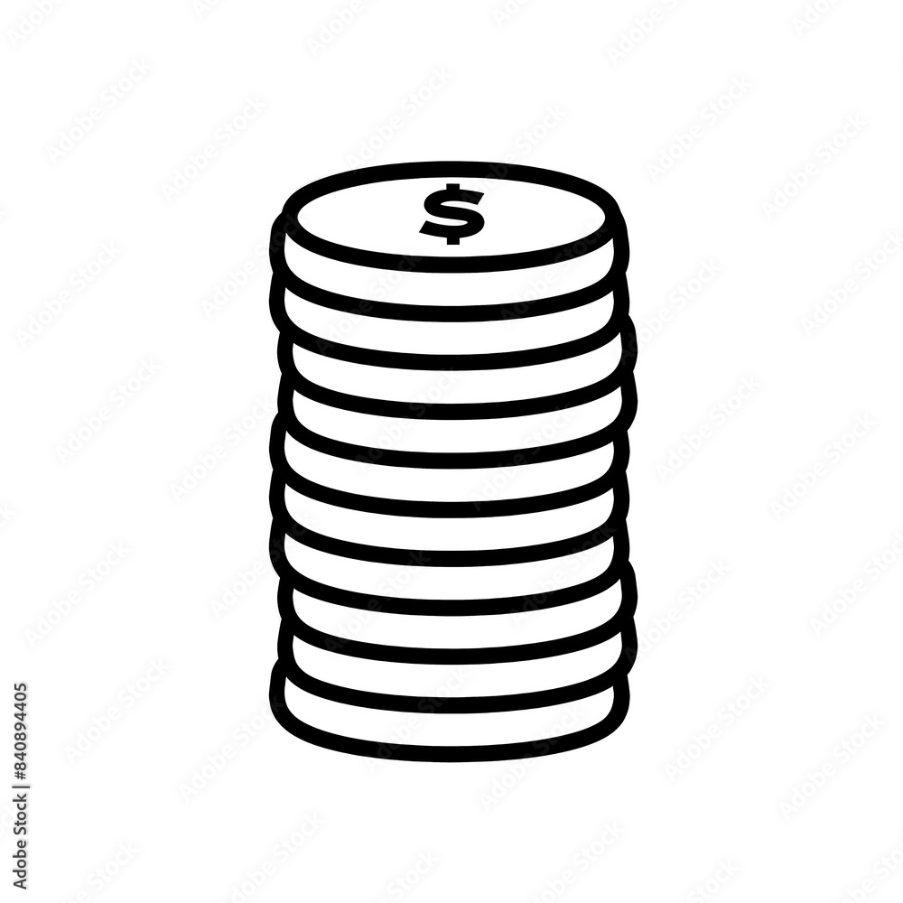 Coin Icon Minimal, Simple Logo Coin Icon Minimal, Simple Logo