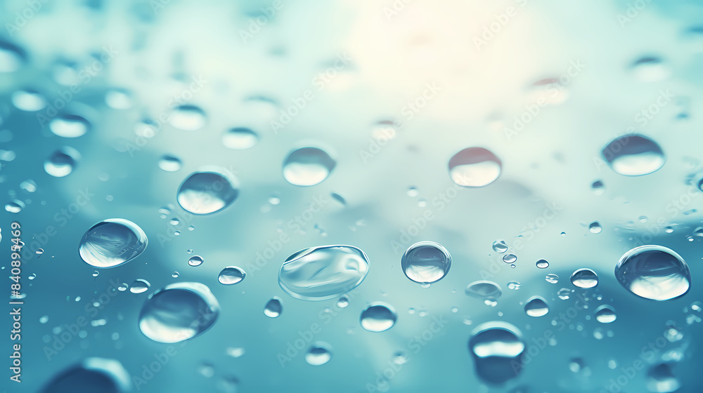 Blue water drop close-up Blue water drop close-up