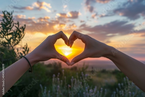 Two hands making a heart shape