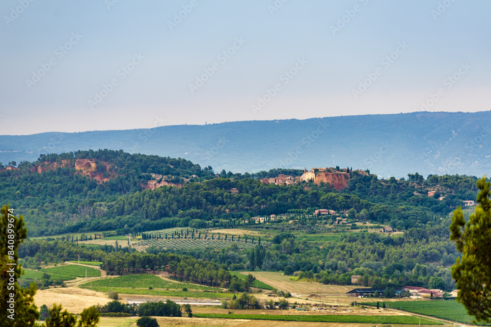 Red rocks in Roussillon, Provence France Red rocks in Roussillon, Provence France