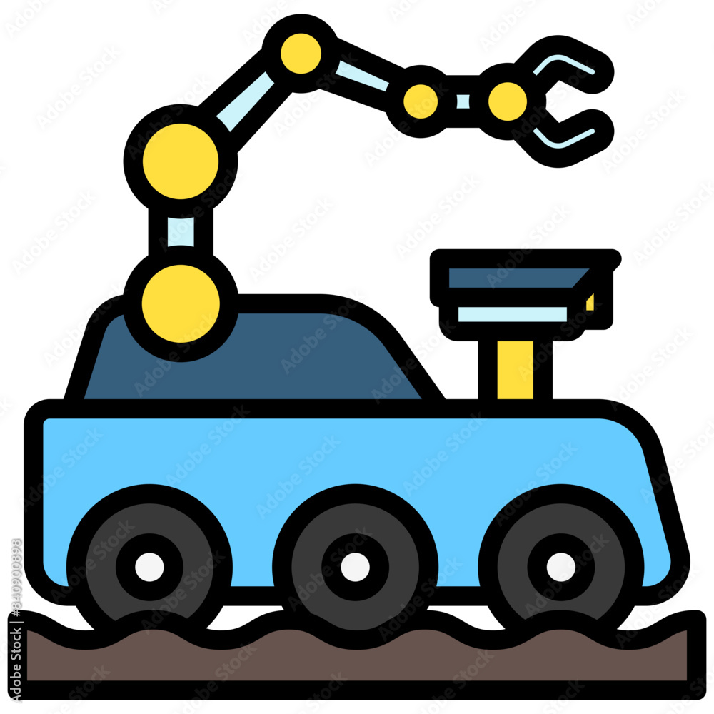 Mars Rover lineal multi color icon, related to education and technology theme. use for modern concept, web and app development. Mars Rover lineal multi color icon, related to education and technology theme. use for modern concept, web and app development.