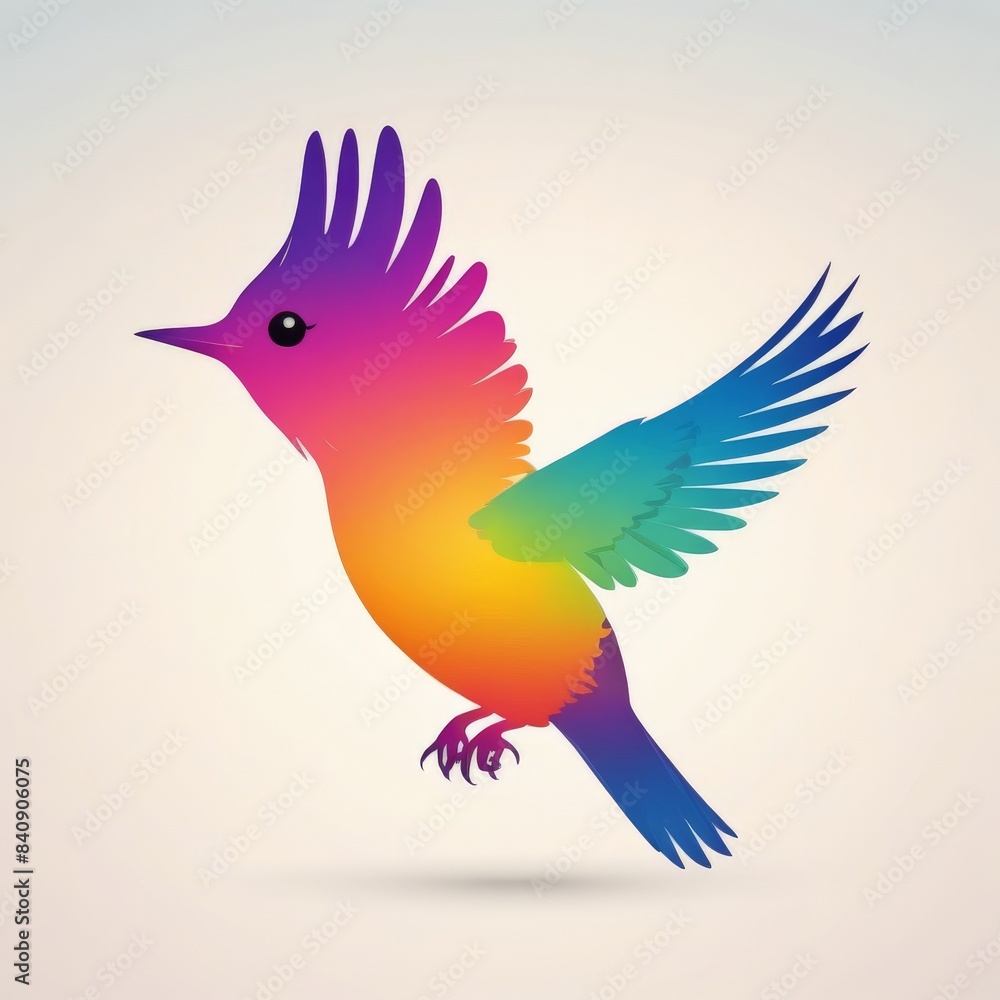 Fototapeta premium black bird fly in the sky