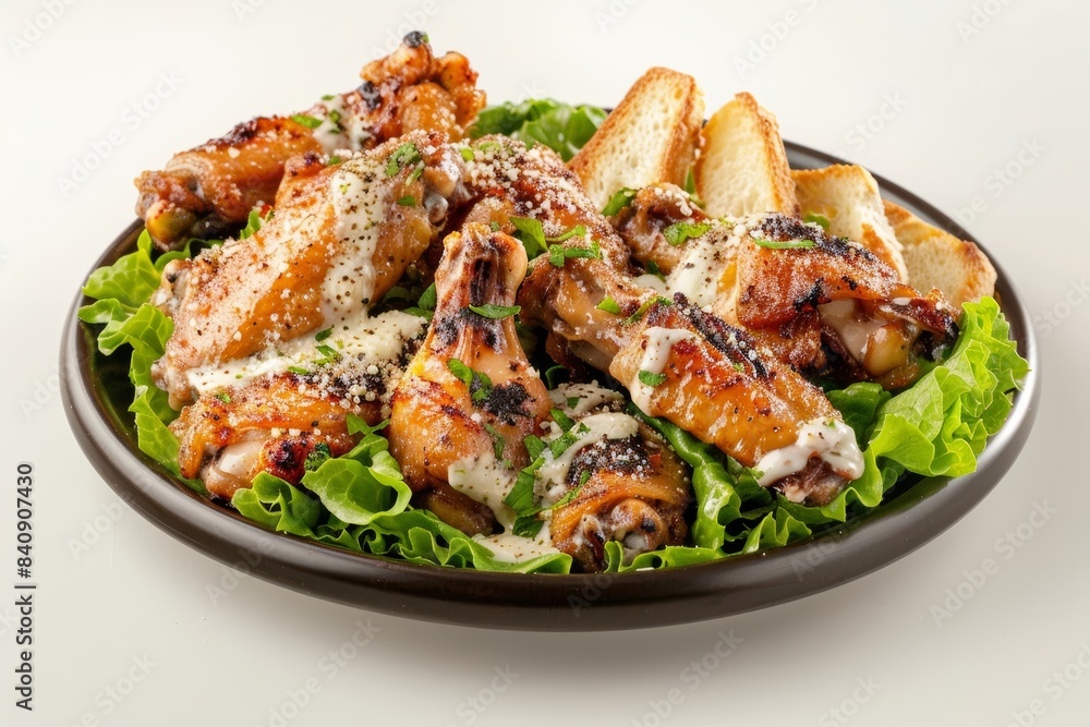 Tangy Caesar Chicken Wings with Crispy Breadsticks Tangy Caesar Chicken Wings with Crispy Breadsticks