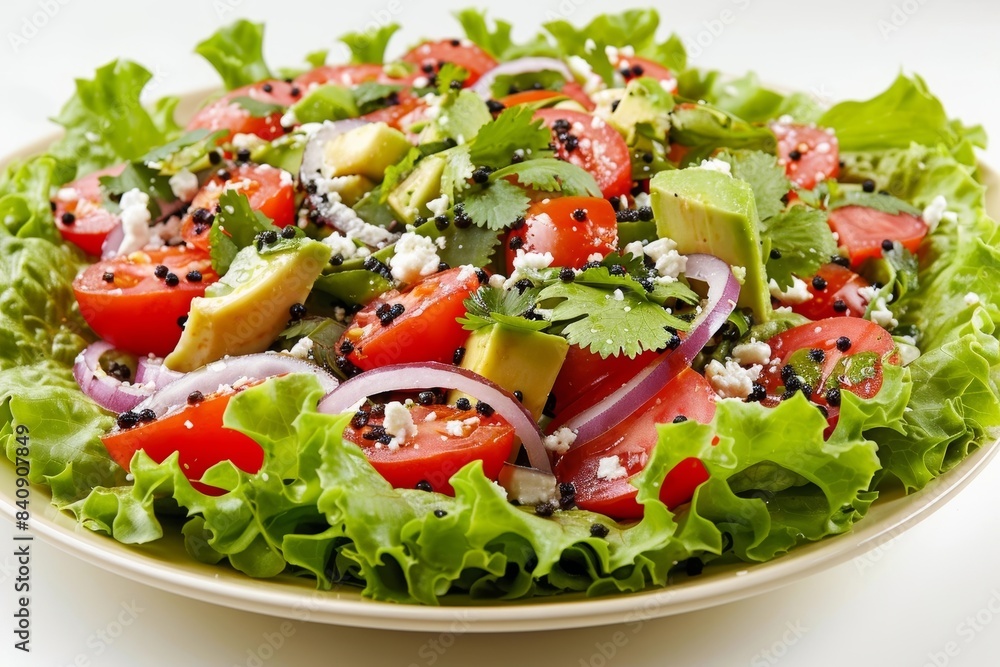 Spicy Cactus Salad with Olive Oil and Cilantro Garnish Spicy Cactus Salad with Olive Oil and Cilantro Garnish
