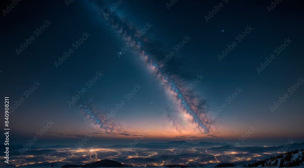 Fototapeta premium Beautiful night landscape