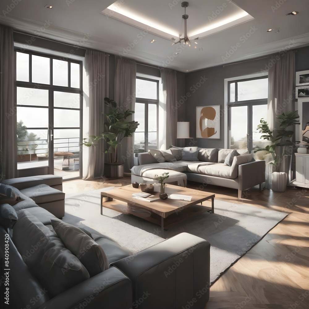 Fototapeta premium living room interior