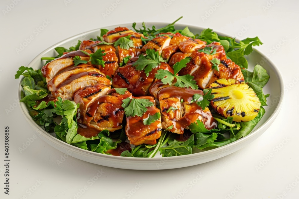 Baked BBQ Chicken with Grilled Pineapple and Fresh Cilantro Baked BBQ Chicken with Grilled Pineapple and Fresh Cilantro