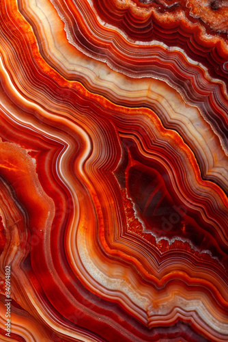 A texture of red polished agate is fiery red, burgundy and orange. Digital art. Ideal for invitations, greeting cards, covers, wallpaper, ceramics and other projects. High quality details.