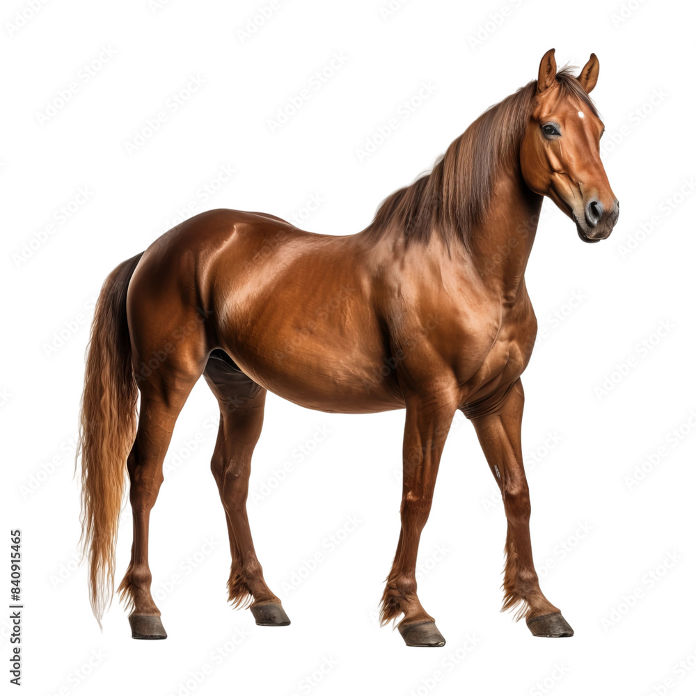 brown horse isolated on white brown horse isolated on white