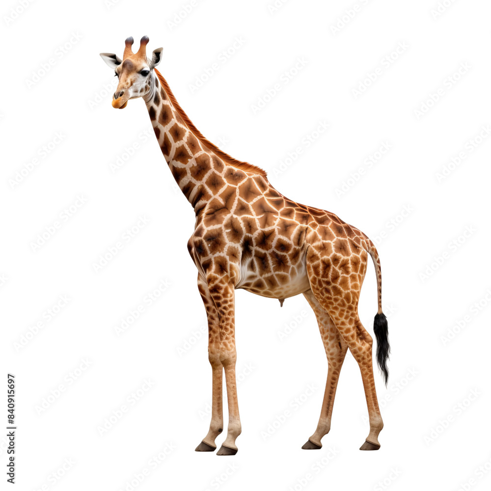 Naklejka premium giraffe isolated on white