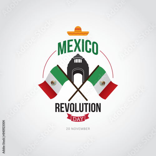 Happy Mexico Revolution Day vector illustration. Happy Mexico Revolution Day themes design concept with flat style vector illustration. Suitable for greeting card, poster and banner