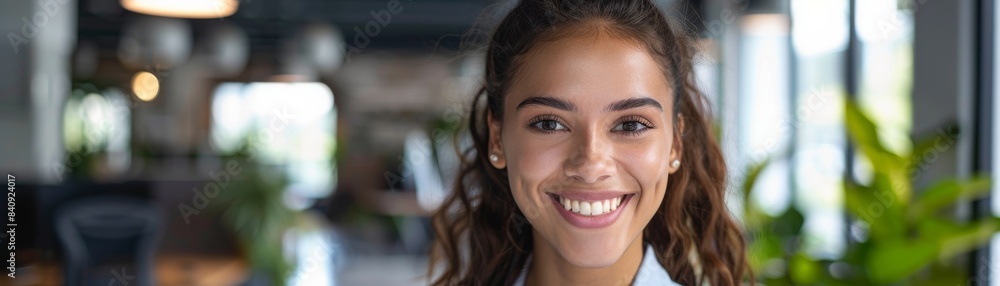 Customer Service Representative Smiling Focus on a customer service representative Customer Service Representative Smiling Focus on a customer service representative