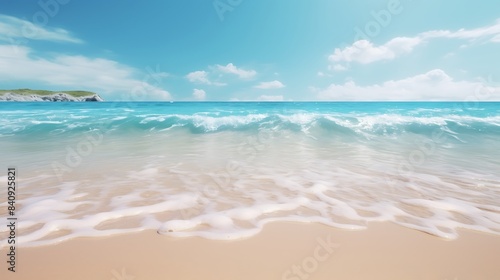 Beach and blur sea background  summer background
