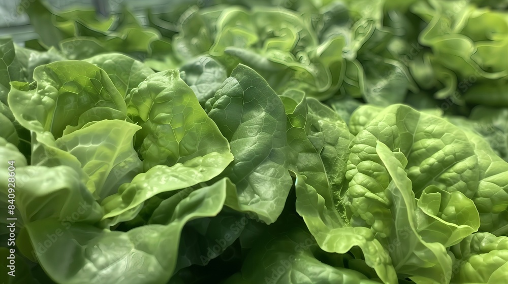 Fresh Butter Lettuce Heads in Hydroponic Farm Fresh Butter Lettuce Heads in Hydroponic Farm
