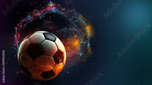 Fototapeta Naklejka Na Ścianę i Meble -  Online bet and analytics and statistics for soccer game, online sport betting concept