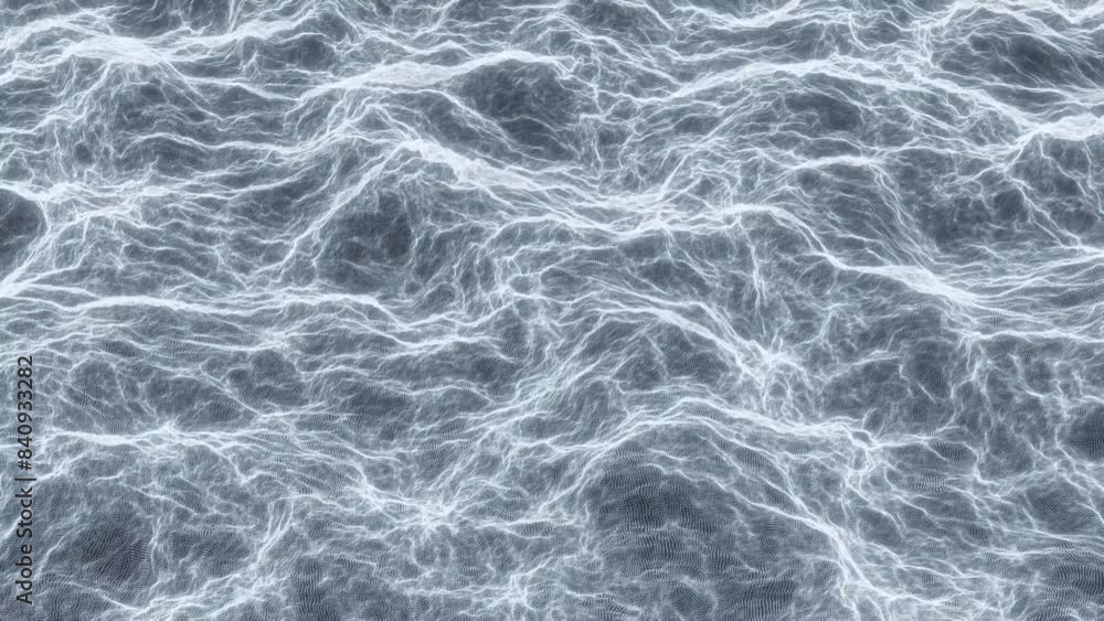 The waving surface of an abstract ocean. Abstract animation. The waving surface of an abstract ocean. Abstract animation.