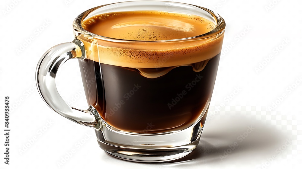 double shot espresso cut out on an isolated simple minimalist background double shot espresso cut out on an isolated simple minimalist background