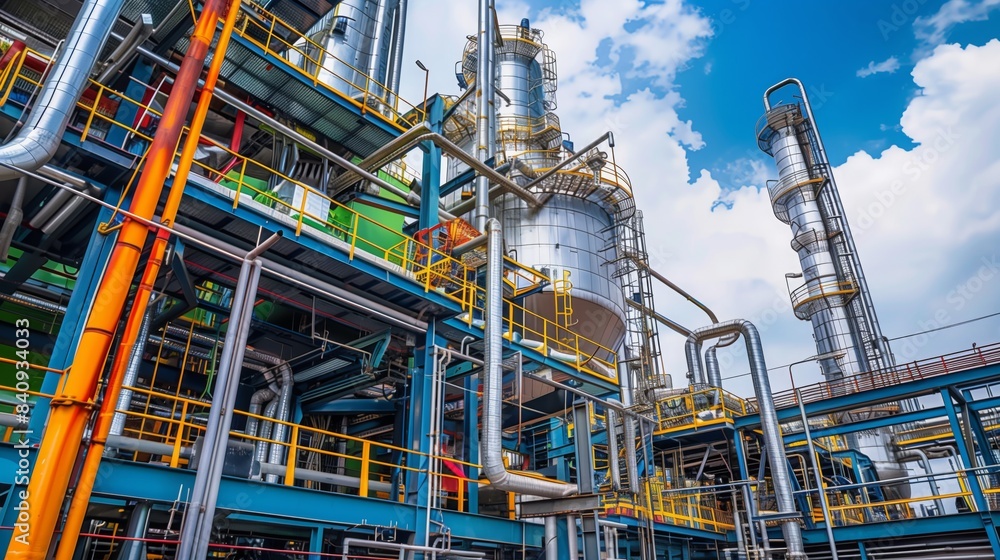 A modern industrial plant for processing biomass into biodiesel A modern industrial plant for processing biomass into biodiesel