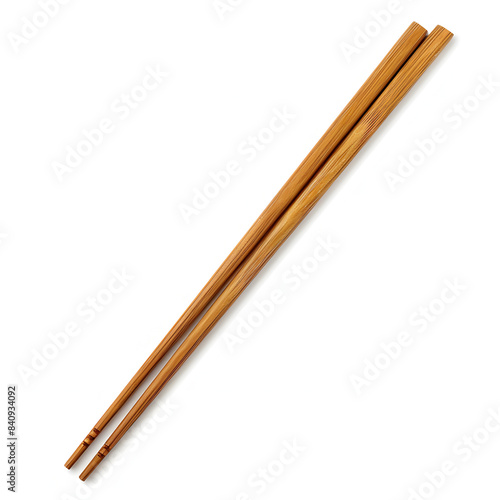 wooden chopsticks design element isolated on white background, studio photography, png