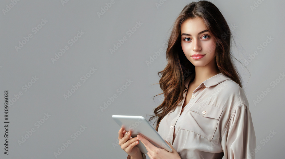 woman using tablet computer woman using tablet computer
