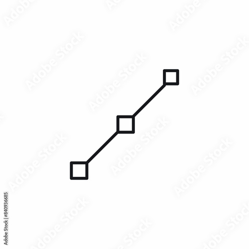 line segment vector path icon