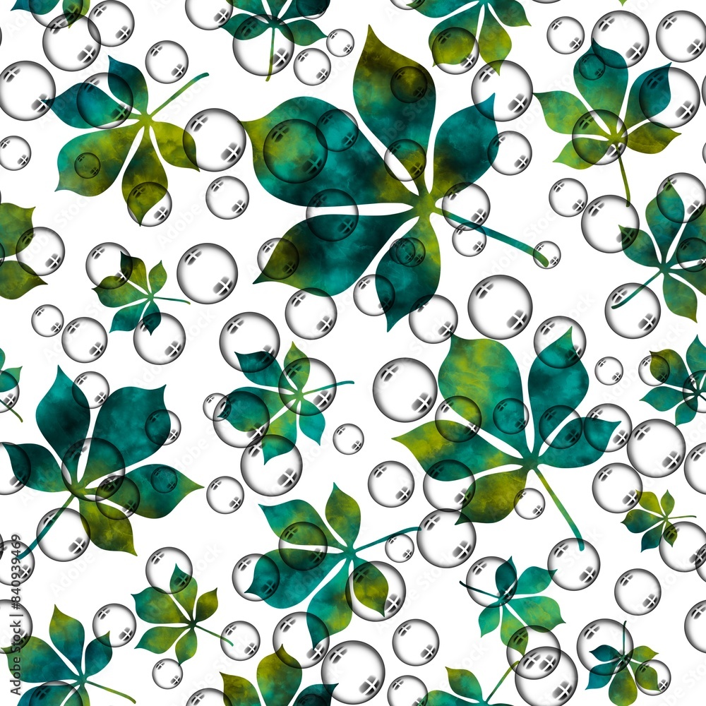 Autumn leaves seamless chestnut pattern for wrapping paper and fabrics Autumn leaves seamless chestnut pattern for wrapping paper and fabrics