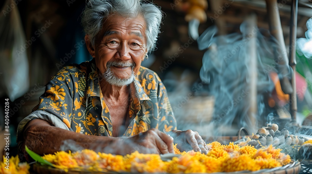 man preparing for a traditional ethnic spring festival man preparing for a traditional ethnic spring festival