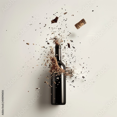 Among the items found are a bottle of wine with a cork and a cork stopper photo