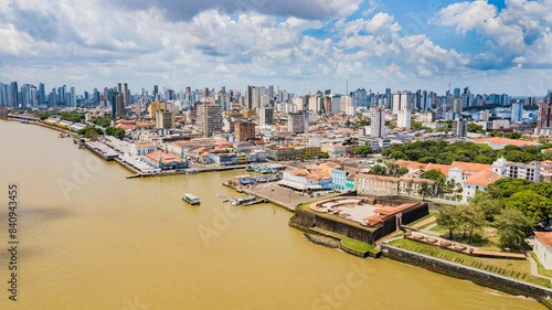 Belém do Pará. Aerial view of the city and the Guamá River