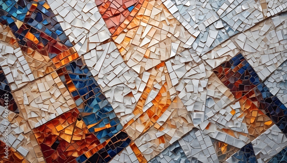 Obraz premium 3d decorative mosaic background, amazing multi color mural .