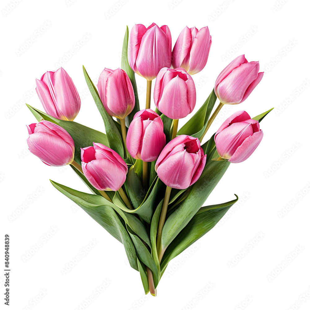 Obraz premium bouquet of pink tulips