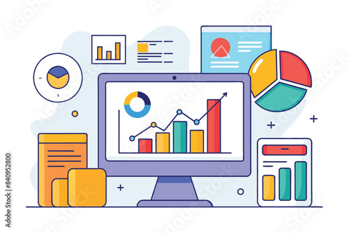 Analyst at Work: Financial Analysis Illustration