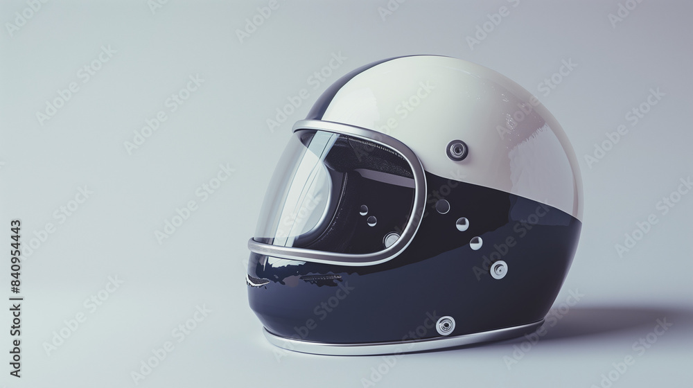 old style motorbike helmet isolated on white background old style motorbike helmet isolated on white background