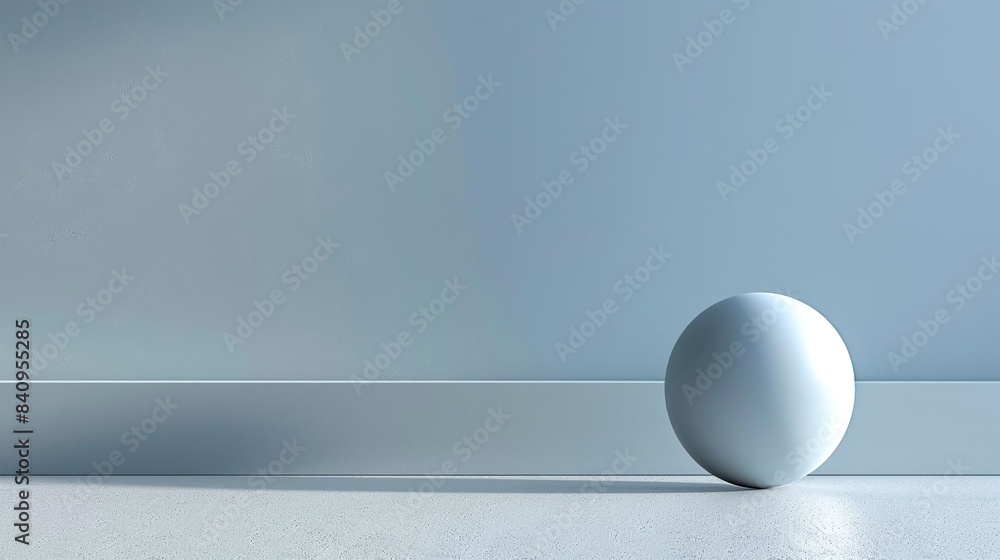 single balance ball positioned in the upperleft third on a light gray background single balance ball positioned in the upperleft third on a light gray background