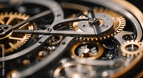 Wallpaper Mural Close-up of a clock mechanism with ticking hands. Torontodigital.ca