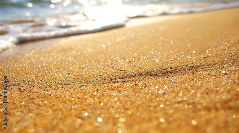 close up of the shoreline on a beach with sand and water on a sunny day close up of the shoreline on a beach with sand and water on a sunny day