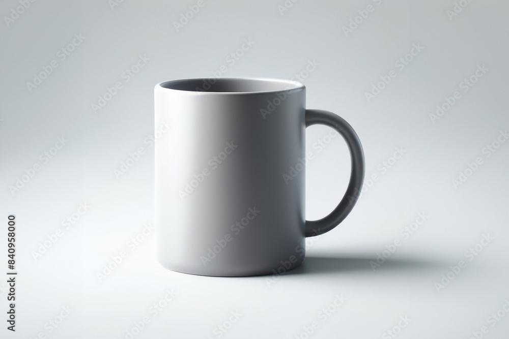 Obraz premium モックアップ・サンプル／グレーのコーヒーカップ
