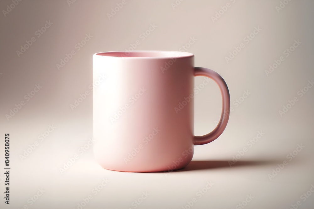 Obraz premium 淡いピンクのマグカップ（デザイン合成用）
