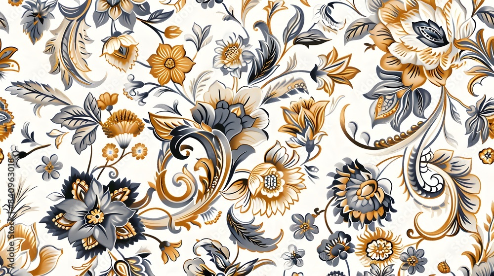 Paisley ethnic patterns design floral pattern with paisley and indian flower motifs. damask style pattern for textil and decoration
Paisley ethnic patterns design floral pattern with paisley and indian flower motifs. damask style pattern for textil and decoration