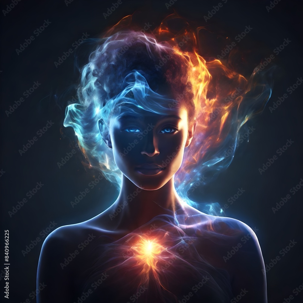 Naklejka premium abstract head