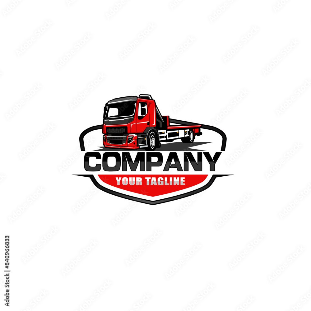 Fototapeta premium towing truck service logo vector template