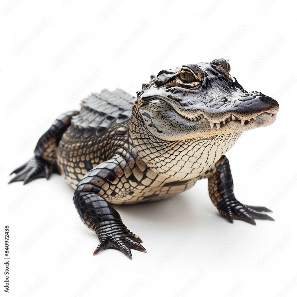 Naklejka premium Alligator isolated on white background