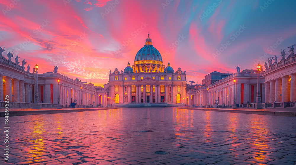 Fototapeta premium Capture the grandeur of Rome, Italy created with Generative AI technology