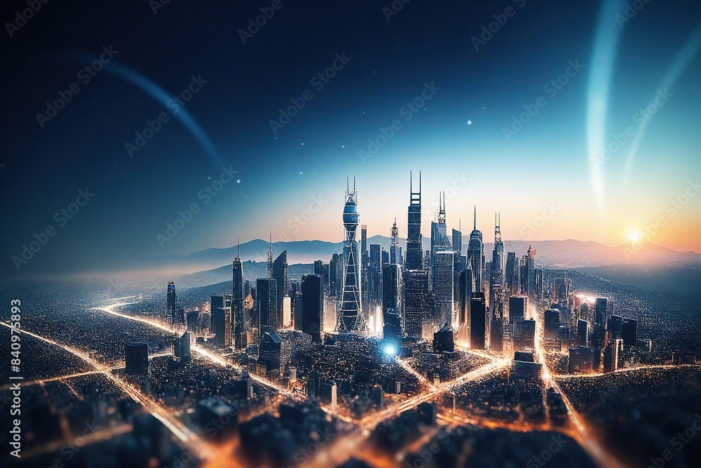 Obraz premium Background of technological concepts