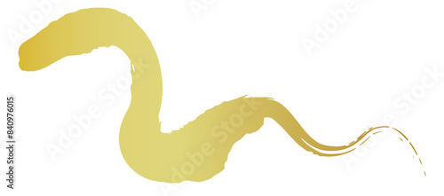 巳年の蛇の年賀状干支素材　金